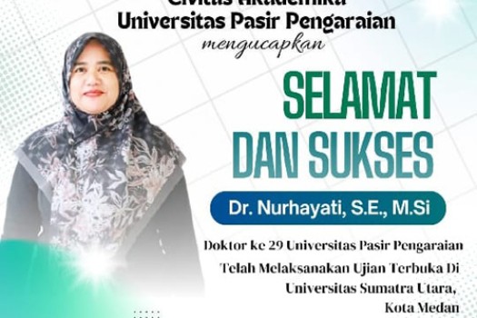 Doktor ke-29, Civitas Akademika UPP Ucapkan Selamat Sukses kepada Dr. Nurhayati, SE, M.Si